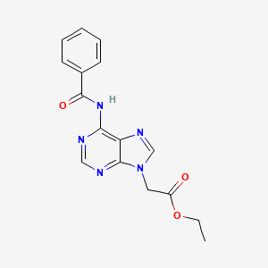 9H-Purine-9-acetic acid, 6-(benzoylamino)-, ethyl ester