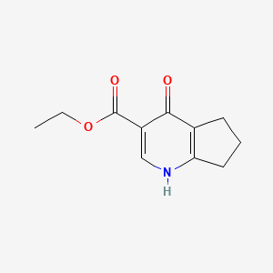 molecular formula C11H13NO3 B8684882 ethyl 4-oxo-1,5,6,7-tetrahydrocyclopenta[b]pyridine-3-carboxylate 