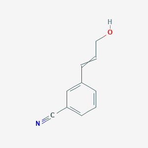 molecular formula C10H9NO B8685030 3-Cyanocinnamyl alcohol CAS No. 104428-95-7