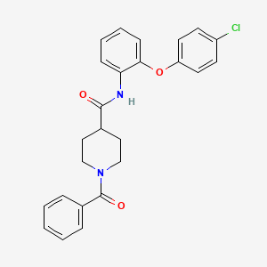 1-Benzoyl-N-[2-(4-chlorophenoxy)phenyl]piperidine-4-carboxamide