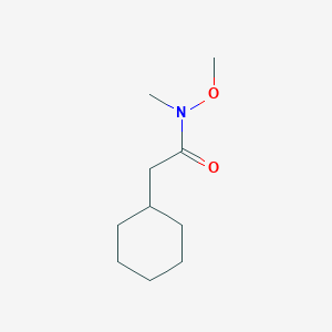 molecular formula C10H19NO2 B8685133 2-cyclohexyl-N-methoxy-N-methylacetamide 