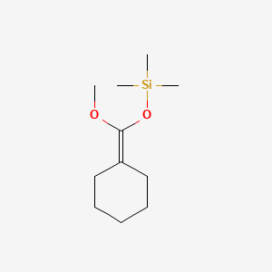 molecular formula C11H22O2Si B8685178 (Cyclohexylidene(methoxy)methoxy)trimethylsilane 