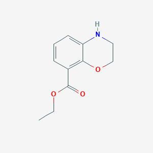 molecular formula C11H13NO3 B8685275 Ethyl 3,4-dihydro-2H-benzo[B][1,4]oxazine-8-carboxylate 