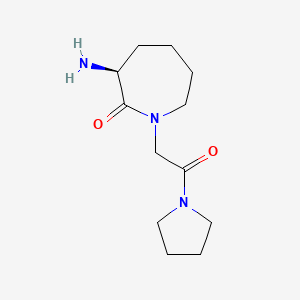 (S)-1-[(3-amino-hexahydro-2-oxo-1H-azepin-1-yl)acetyl]pyrrolidine
