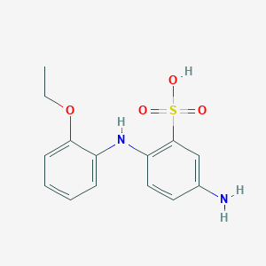 molecular formula C14H16N2O4S B086853 5-Amino-2-(2-ethoxyanilino)benzenesulfonic acid CAS No. 135-05-7