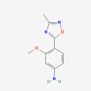 3-Methoxy-4-(3-methyl-1,2,4-oxadiazol-5-YL)aniline