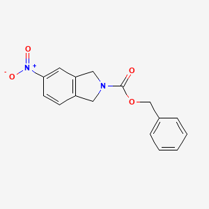 molecular formula C16H14N2O4 B8685319 benzyl 5-nitro-1,3-dihydro-2H-isoindole-2-carboxylate 