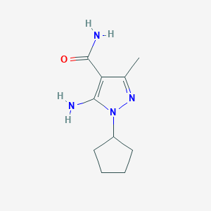 5-amino-1-cyclopentyl-3-methyl-1H-pyrazole-4-carboxamide