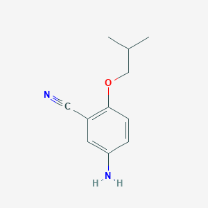 molecular formula C11H14N2O B8685384 5-Amino-2-isobutoxybenzonitrile 