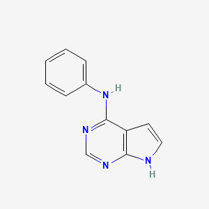 molecular formula C12H10N4 B8685453 7h-Pyrrolo[2,3-d]pyrimidin-4-amine,n-phenyl- 