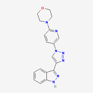 3-[1-(6-morpholin-4-ylpyridin-3-yl)-1H-1,2,3-triazol-4-yl]-1H-indazole