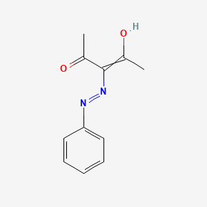 molecular formula C11H12N2O2 B8685487 3-(Phenylhydrazono)-pentane-2,4-dione 