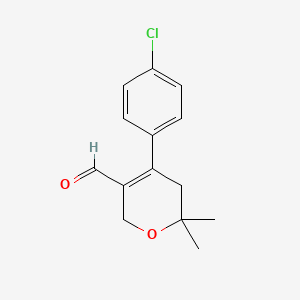4-(4-Chlorophenyl)-6,6-dimethyl-5,6-dihydro-2h-pyran-3-carbaldehyde