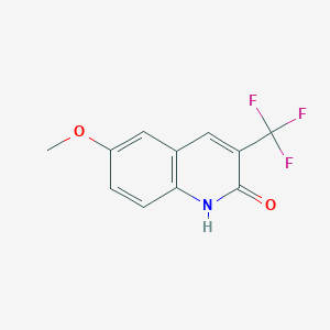 molecular formula C11H8F3NO2 B8685514 6-methoxy-3-(trifluoromethyl)quinolin-2(1H)-one 