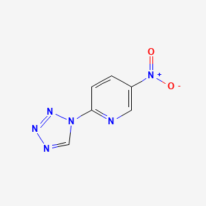 molecular formula C6H4N6O2 B8685521 5-nitro-2-(1H-tetrazol-1-yl)pyridine 