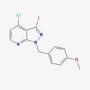 4-chloro-3-iodo-1-(4-methoxybenzyl)-1H-pyrazolo[3,4-b]pyridine