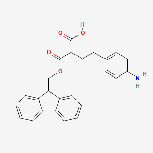 molecular formula C25H23NO4 B8685623 4-(4-aminophenyl)-2-(9H-fluoren-9-ylmethoxycarbonyl)butanoic acid 