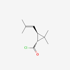 molecular formula C10H15ClO B8685671 (1R-trans)-2,2-Dimethyl-3-(2-methylprop-1-enyl)cyclopropanecarbonyl chloride 