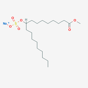 molecular formula C19H37NaO6S B086857 Sodium 1-methyl 9-(sulphooxy)octadecanoate CAS No. 139-99-1