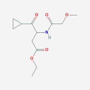 Ethyl 4-cyclopropyl-3-(2-methoxyacetamido)-4-oxobutanoate