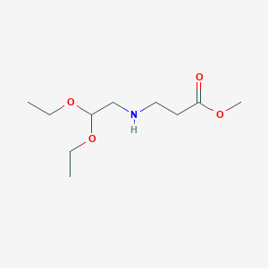 molecular formula C10H21NO4 B8685713 Methyl 3-(2,2-diethoxyethylamino)propanoate 