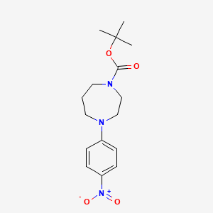 molecular formula C16H23N3O4 B8685733 tert-Butyl 4-(4-nitrophenyl)-1,4-diazepane-1-carboxylate 