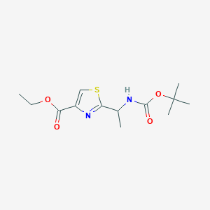 (R)-Ethyl 2-(1-((tert-butoxycarbonyl)amino)ethyl)thiazole-4-carboxylate