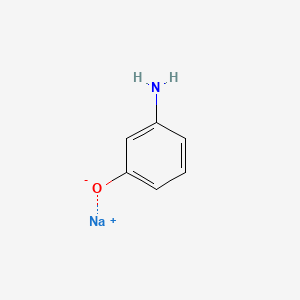 molecular formula C6H6NNaO B8685773 Phenol, 3-amino-, sodium salt CAS No. 38171-54-9