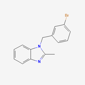 molecular formula C15H13BrN2 B8686057 1-(3-Bromobenzyl)-2-methylbenzimidazole 