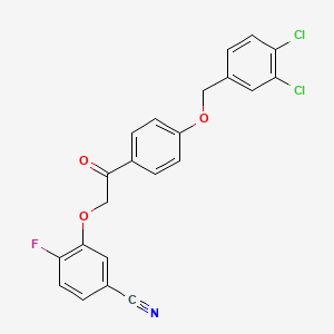 3-(2-(4-((3,4-Dichlorobenzyl)oxy)phenyl)-2-oxoethoxy)-4-fluorobenzonitrile