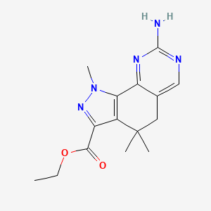 Ethyl 8-amino-1,4,4-trimethyl-4,5-dihydro-1H-pyrazolo[4,3-h]quinazoline-3-carboxylate
