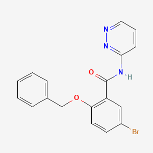 5-Bromo-2-[(phenylmethyl)oxy]-N-3-pyridazinylbenzamide