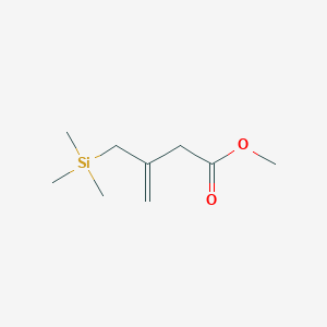 molecular formula C9H18O2Si B8686897 Methyl 3-((trimethylsilyl)methyl)but-3-enoate CAS No. 70639-89-3
