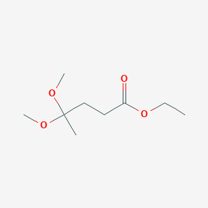 molecular formula C9H18O4 B8686930 Pentanoic acid, 4,4-dimethoxy-, ethyl ester CAS No. 652146-14-0