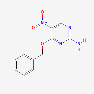 molecular formula C11H10N4O3 B8686938 2-Amino-4-benzyloxy-5-nitropyrimidine CAS No. 160948-26-5