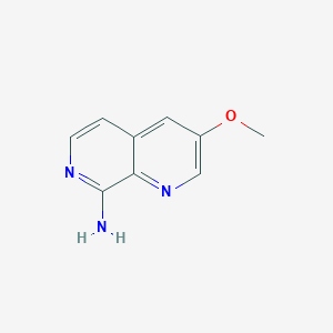 molecular formula C9H9N3O B8686950 3-Methoxy-1,7-naphthyridin-8-amine 