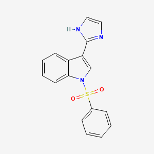 molecular formula C17H13N3O2S B8687004 3-(1H-imidazol-2-yl)-1-(phenylsulfonyl)-1H-indole 