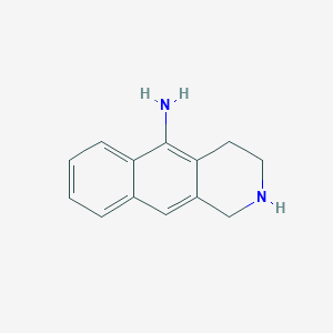 molecular formula C13H14N2 B8687025 1,2,3,4-Tetrahydrobenzo[g]isoquinolin-5-amine CAS No. 62100-59-8