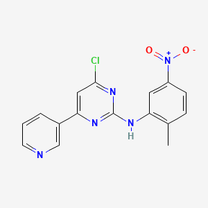 4-chloro-N-(2-methyl-5-nitrophenyl)-6-pyridin-3-ylpyrimidin-2-amine