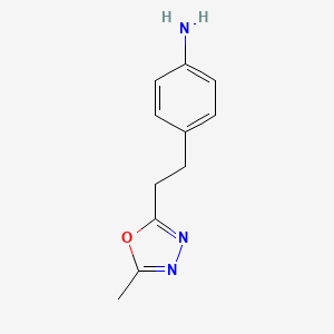 4-[2-(5-Methyl-1,3,4-oxadiazol-2-yl)ethyl]aniline