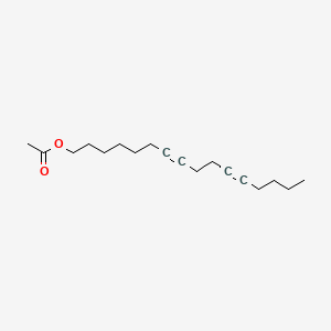 molecular formula C18H28O2 B8687142 Hexadeca-7,11-diynyl acetate CAS No. 62103-12-2