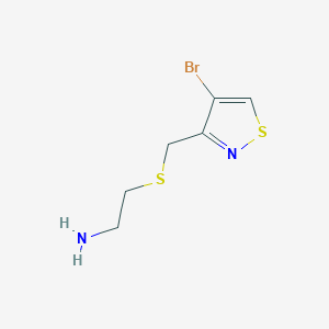 2-{[(4-Bromo-1,2-thiazol-3-yl)methyl]sulfanyl}ethan-1-amine
