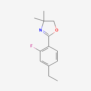2-(4-Ethyl-2-fluorophenyl)-4,4-dimethyl-4,5-dihydrooxazole