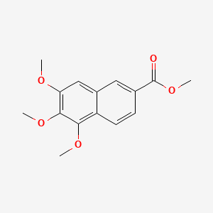 molecular formula C15H16O5 B8687419 Methyl 5,6,7-trimethoxynaphthalene-2-carboxylate CAS No. 23673-53-2