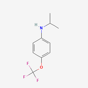 molecular formula C10H12F3NO B8687478 N-(Propan-2-yl)-4-(trifluoromethoxy)aniline 