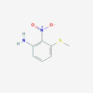 molecular formula C7H8N2O2S B8687498 3-(Methylthio)-2-nitroaniline 