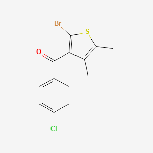 molecular formula C13H10BrClOS B8687514 (2-Bromo-4,5-dimethylthiophen-3-yl)(4-chlorophenyl)methanone 