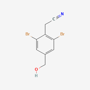 [2,6-Dibromo-4-(hydroxymethyl)phenyl]acetonitrile