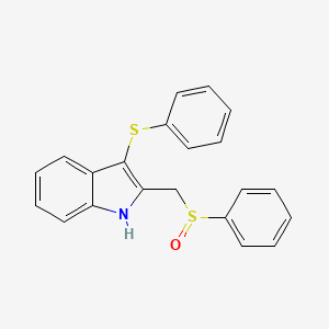 1H-Indole, 2-[(phenylsulfinyl)methyl]-3-(phenylthio)-