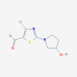 4-Chloro-2-(3-hydroxypyrrolidin-1-yl)-1,3-thiazole-5-carbaldehyde